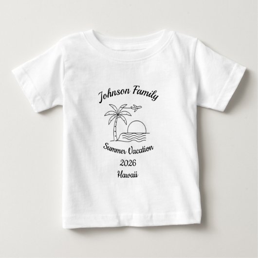 Custom Family Reunion Beach Summer Vacation White (Voorkant)