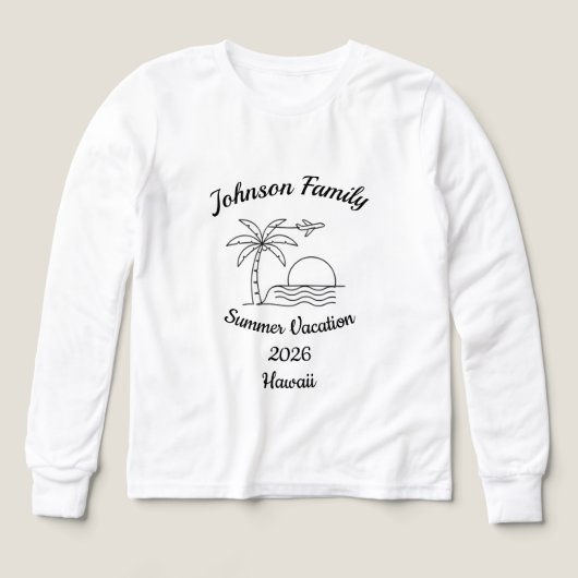 Custom Family Reunion Beach Summer Vacation White (Voorkant)