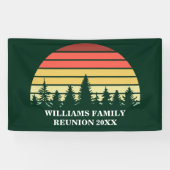 Custom Family Reunion Forest Sunset Green Trees Spandoek (Horizontaal)