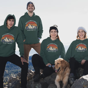 Custom Family Reunion Road Trip Mountain Sunset Hoodie