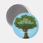 Custom Family Reunion Souvenir Magneet (Voorkant / Achterkant)