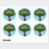 Custom Family Reunion Souvenir Ronde Sticker (Vel)