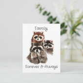 Custom Family Reunion Wasberen Blowing Kusses Fun Kaart (Staand voorkant)