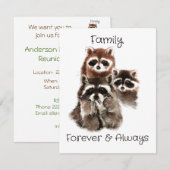 Custom Family Reunion Wasberen Blowing Kusses Fun Kaart (Voorkant / Achterkant)