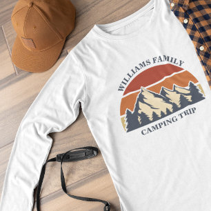 Custom Family Road Trip Camping Zonsondergang Lang Tri-Blend Shirt