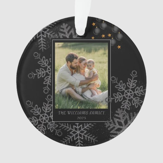 Custom FAMILY Script One Photo Keepsake Ceramic Ba (devant)