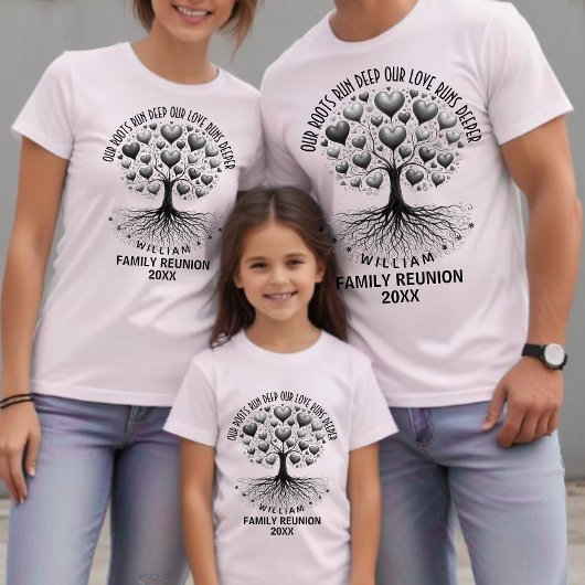 Custom family tree reunion  t-shirt