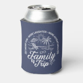 Custom Family Trip Groep Matching Beach Vakantie Blikjeskoeler (Blikje Achterkant)