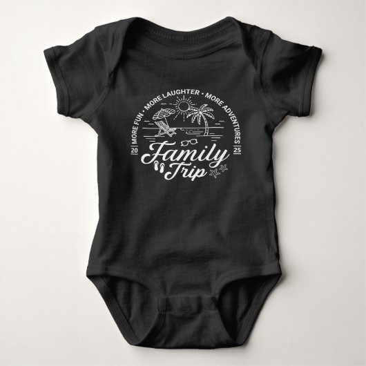 Custom Family Trip Groep Matching Beach Vakantie Romper (Voorkant)