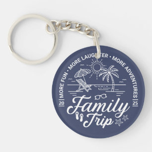 Custom Family Trip Groep Matching Beach Vakantie Sleutelhanger