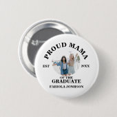 Custom Family Trots mama van de Afstuderen Ronde Button 5,7 Cm (Voorkant /achterkant)