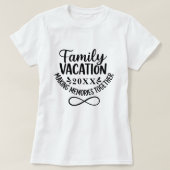 Custom Family Vacation with Infinity Symbol T-shirt (Design voorkant)
