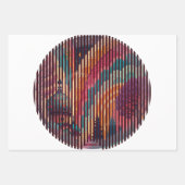 Custom Fantasy Dome Striped Gift Wrap (Set of 3) Inpakpapier Vel (Voorkant 3)