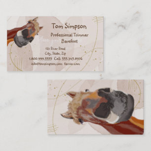 Custom Farrier Trimmer Funny Horse Visitekaartje
