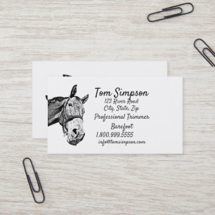 Custom Farrier Trimmer Horse Visitekaartje