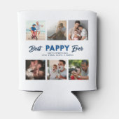 Custom Father's Day Photo Collage Best Pappy Ever Blikjeskoeler (Achterkant)