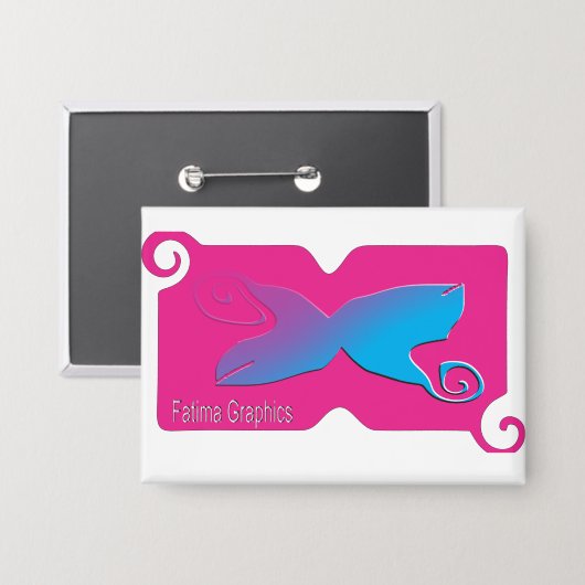 Custom Fatima Graphics Gradient Pin Button  (Voorkant / Achterkant)