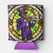 Custom Faux Glas in lood Mardi Gras Jazz Blikjeskoeler (Achterkant)