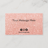 Custom Faux Glitter Loyalty Kaart Visitekaartje (Achterkant)