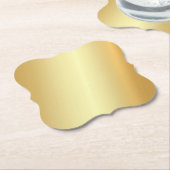 Custom Faux Gold Blank Sjabloon Elegant Modern Kartonnen Onderzetters (Gekanteld)