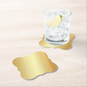 Custom Faux Gold Blank Sjabloon Elegant Modern Kartonnen Onderzetters (Insitu)