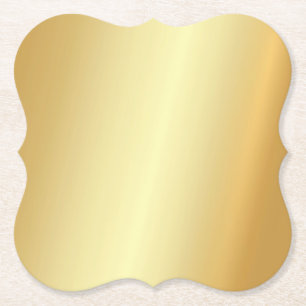 Custom Faux Gold Blank Sjabloon Elegant Modern Kartonnen Onderzetters