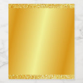Custom Faux Gold Metallic Glitter look Elegant Wijn Etiket (Enkel label)