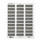 CUSTOM faux gouden folie scriptnamen grijs + goud Etiket (Full Sheet)