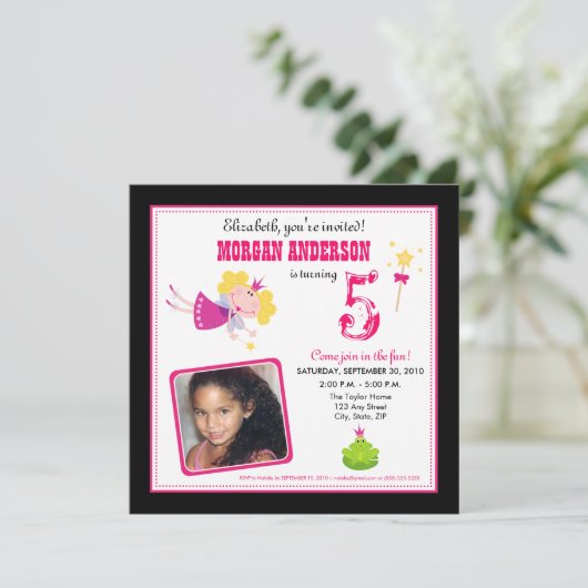 :custom: Fées Whimsical Invitation d'anniversaire (Debout devant)