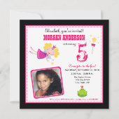 :custom: Fées Whimsical Invitation d'anniversaire  (Devant)