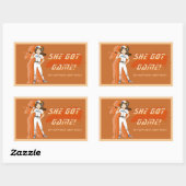 Custom Female Baseball Player Sticker (Feuille)