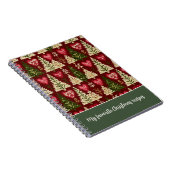 Custom Festive Knitted Style Pattern Recipe Notitieboek (Rechterzijde)