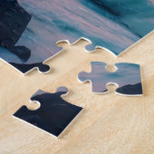 Custom Fiery Sunset Coastline – Ocean Cliffs Legpuzzel (Zijkant)