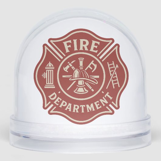 Custom Firefighter Snow Globe with Department Logo (Avant)