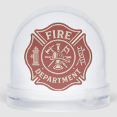 Custom Firefighter Snow Globe with Department Logo (Arrière)