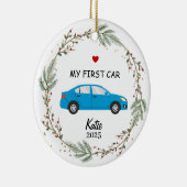 custom First Car Photo Ornament, My New Car Keramisch Ornament (Rechts)