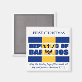 Custom First Christmas Republic Magnet de la Barba (Recto/Verso)
