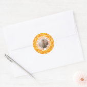 Custom First Citrus Birthday Photo Ronde Sticker (Envelop)