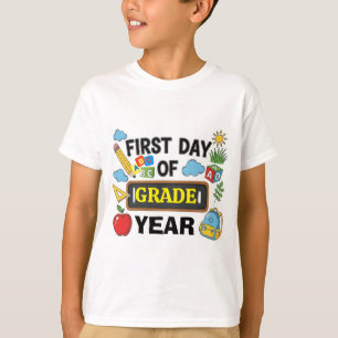 Custom First Day of School T-Shirt – Bewerkbaar Af