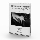 Custom First Moederdag Cute Minimalist Fotoblokken (Rechts)