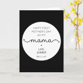 Custom First Moederdag New Mama Kaart (Gele Bloem)