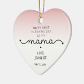 Custom First Moederdag New Mama Keepomwille Gifts Keramisch Ornament (Links)