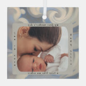 Custom First Mother's Day Photo & Name Ornament (Achterkant)