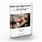 Custom First Vaderdag Cute Minimalist Fotoblokken (Links)