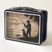 Custom Fisherman and Dog Fishing Box Gift for Dad (Voorkant)