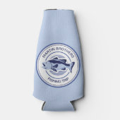 Custom Fisherman Blue Bass Fish Flesjeskoeler (Voorkant)