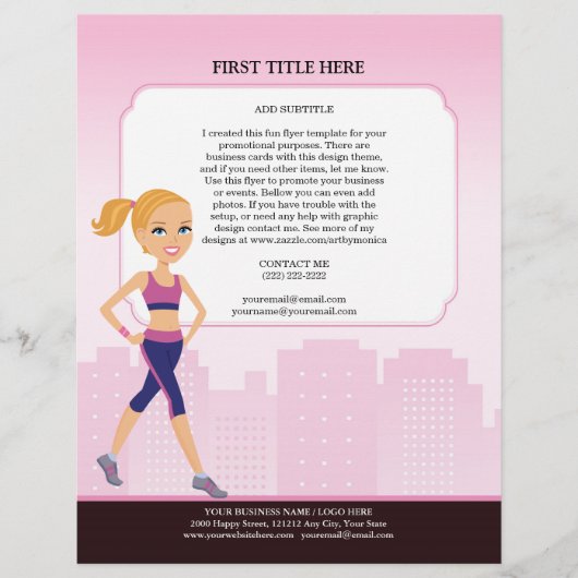 Custom Fitness Flyer met illustratie (Voorkant)