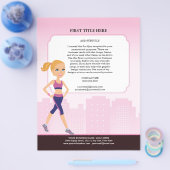 Custom Fitness Flyer met illustratie (Enkel)
