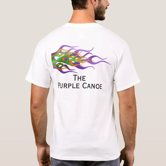 Custom Flames Boat Name terug T-shirt (Achterkant)