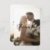 Custom Flat Wedding Thank You Card – Personalized (Voorkant / Achterkant)
